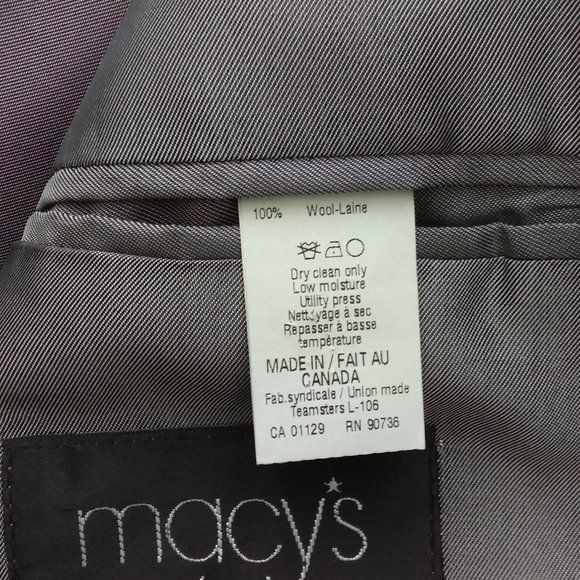 NWT Calvin Klein 3- Button 100% Wool Jacket Size 42L - Picture 13 of 16